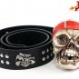 2012 Men punk skull belt wholesale