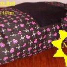 Punk Skull With Hearts Cushion dog cat Bed