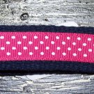 Swiss Dot on Hot Pink Key Chain