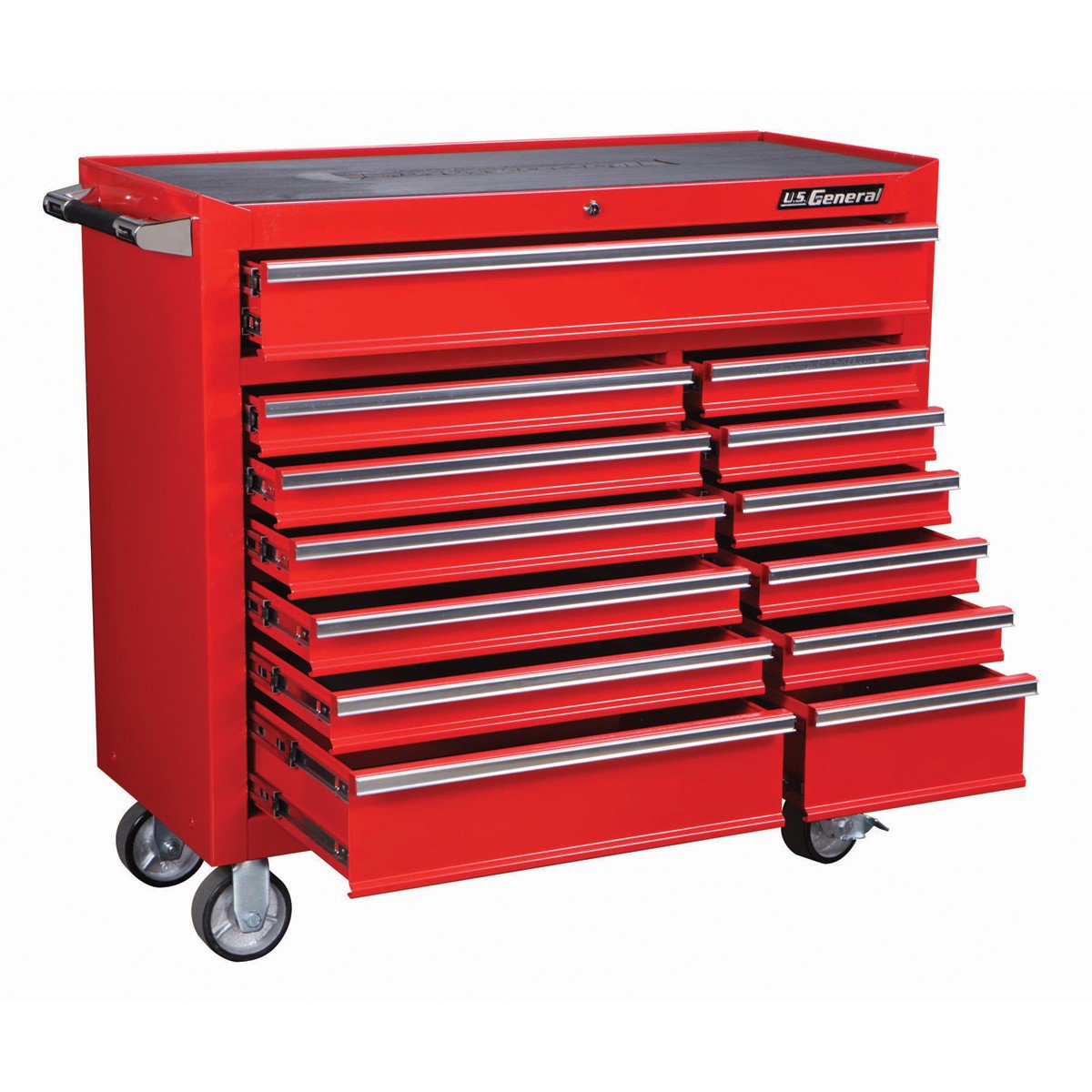 44 inch rolling 13 Drawer Tool Chest Gloss Red NEW