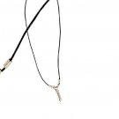 Silver Bullet necklace with chamber on leather cord