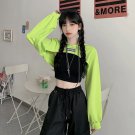 Green Workout Crop Top Sweater