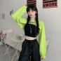 Green Workout Crop Top Sweater