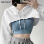 White Workout Crop Top Sweater