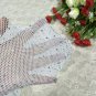 White Fish Net Silver Rhinestone leggings
