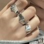 Silver Armor Ring sz 7 / 1 or three fingers
