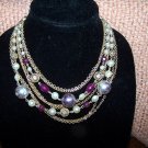 Purple and Gold Necklace