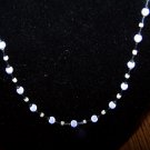 Purple and White Beaded Necklace