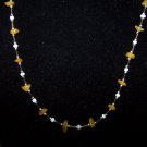 Beige Shell and White Bead necklace