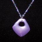 Purple and Silver Necklace with Beautiful Purple Pendant