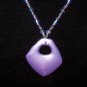 Purple and Silver Necklace with Beautiful Purple Pendant