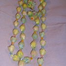 Antique double strand necklace and clip on earring set