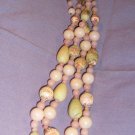 14 inch Double strand necklace with clip on earrings