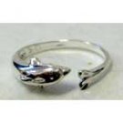 Dolphin Ring, Sterling Silver Adjustable
