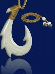 Barbed Tribal Bone Hook Necklace