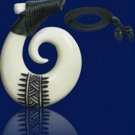 Tribal Bone Hook Necklace with tatooing