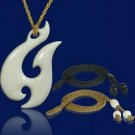 Notched Tribal Bone Hook Necklace