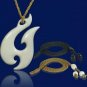 Notched Tribal Bone Hook Necklace