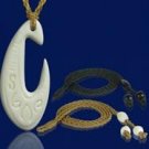 Simple Tribal Bone Hook Necklace with engraving