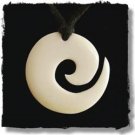 Koru (spiral) Tribal Bone Hook Necklace