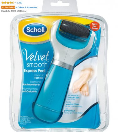 Scholl Velvet Smooth Pedi Electric Hard Skin Remover with Three Replacement Rollers -FREE SHIPPING -