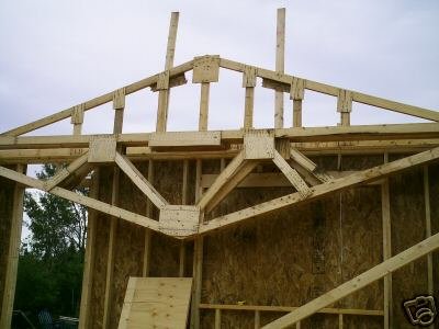 Plans for you to build your own gable Fink wood roof 