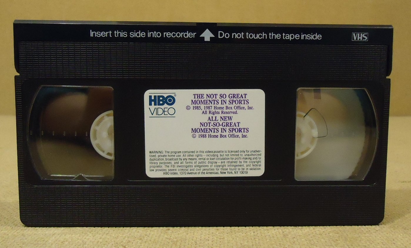 HBO Video The Not So Great Moments In Sports VHS Movie Vintage Plastic ...