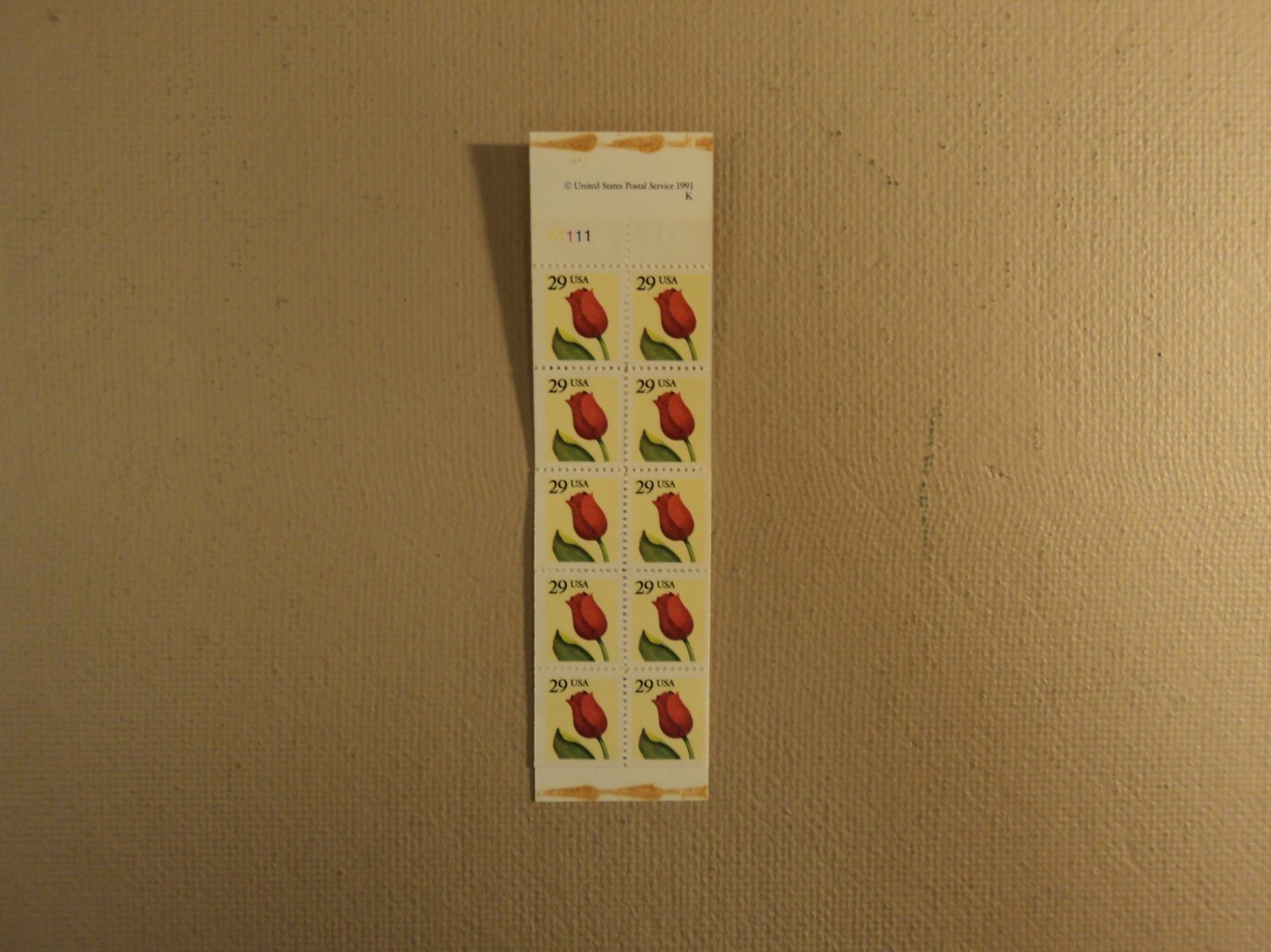 USPS Scott 2527 29c Book Of 20 Stamps Flower Mint 1992