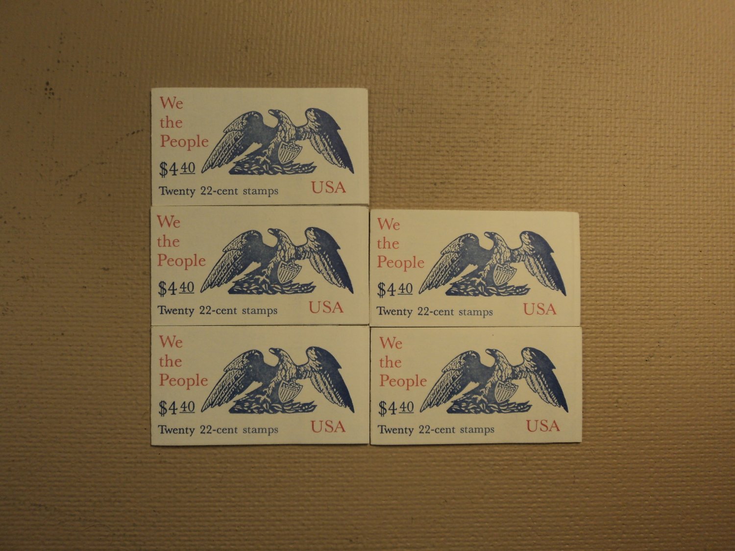 USPS Scott 235559 22c 1987 We The people 5 Books Of 20 100 Stamps 20 Panes