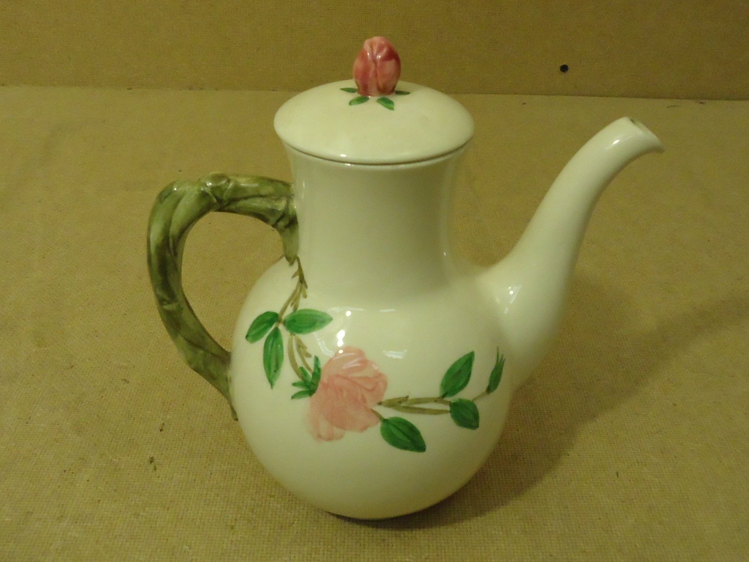 Franciscan Vintage Coffee Pot with Lid 5 Cup Desert Rose California