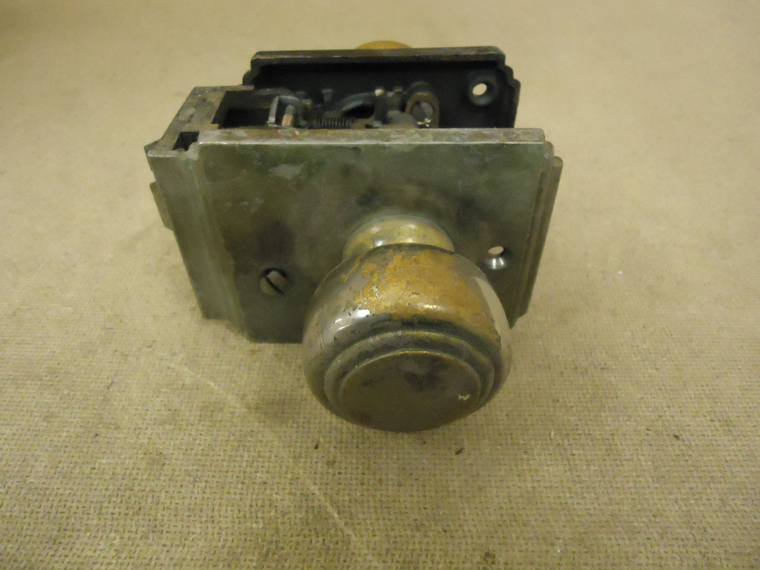 Sargent Door Knob Assembly Brass Mortise Lock 9805 1/2 Vintage