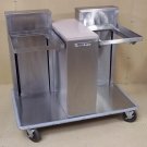 Servolift Eastern Cafeteria Tray Dispenser Mobile Two Stack Stainless Steel