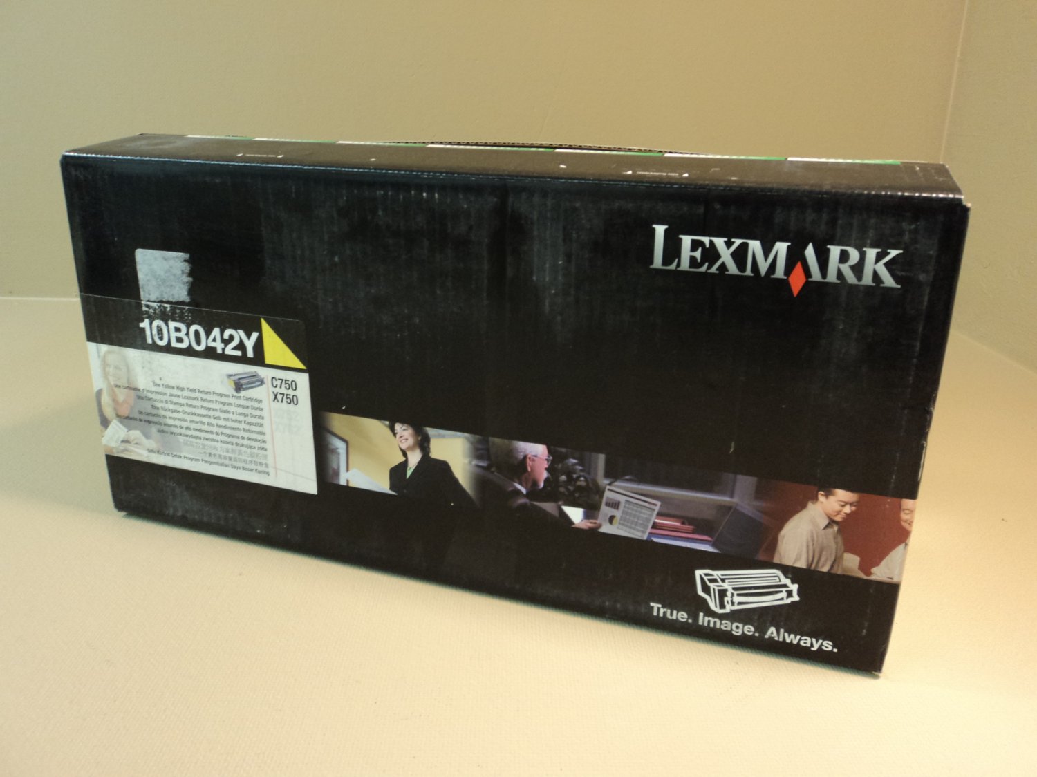 Lexmark High Yield Print Cartridge Yellow C750 X750 Genuine OEM 10B042Y