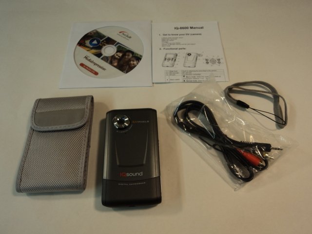 Supersonic Digital Video Camcorder 5.0 MP Gray IQ Sound 8x Zoom IQ-8600