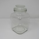 Unbranded/Generic Jar With Lid 4in L x 4in W x 7in H Clear Vintage Glass