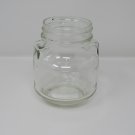 Consumers Glass Screw Top Jar 4in L x 4in W x 5in H Clear Vintage Glass