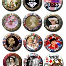 12 X STRIKING QUEEN ELIZABETH  DIAMOND JUBILEE PINS