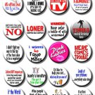 LARGE PERSONALISED SLOGAN BUTTON BADGE/ANY TEXT U LIKE