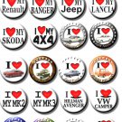 I LOVE MORRIS MINOR... LARGE PINBACK BADGE