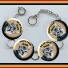 EGYPTIAN MAU Exotic Pet Cat Altered Art Button Charm Bracelet with Rhinestone
