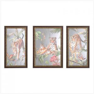 Golden Tiger Mirror Set
