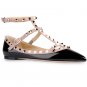 Valentino 'Rockstud' Double Ankle Strap Pointy Toe Flat