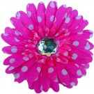 Hot Pink & White Polka Dot Daisy