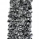 Small Black & White Zebra Lace Petti Romper with Straps