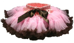 Two-Tone Lt Pink & Chocolate Petti Skirt (medium)