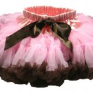 Two-Tone Lt Pink & Chocolate Petti Skirt (Large)