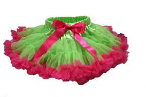Two-Tone Lime & Hot Pink Petti Skirt (medium)