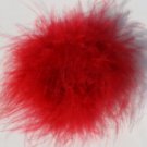 Red Marabou Puff Clippie