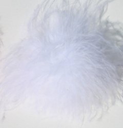 White Marabou Puff Clippie