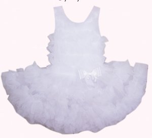 White Full Ruffle Pettidress (18month)